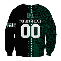 (Custom Personalised) Hawaii Kakau Warrior Football Sweatshirt LT12 - Wonder Print Shop