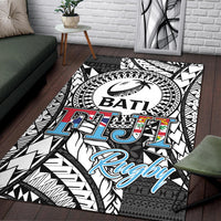 Fiji Rugby Bati Tapa Pattern Area Rug LT2 - Wonder Print Shop