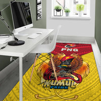 Papua New Guinea Rugby Kumul Pride Area Rug LT2 - Wonder Print Shop