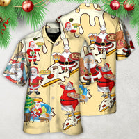Christmas Santa Eating Pizza. It's Yummy Hawaiian Shirt - Wonder Print Shop