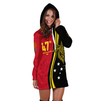 Papua New Guinea Independence Anniversary Polynesian Tribal Hoodie Dress LT12 - Wonder Print Shop