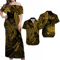 Personalised Papua New Guinea Matching Hawaiian Shirt And Dress Raggiana Birds Of Paradise Gold LT13 - Wonder Print Shop