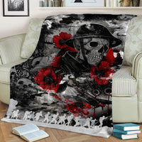 Skull Camo - U.S Army Undying Love For The Motherland Blanket - LT2