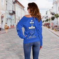 Knights of Peter Claver and Ladies Auxiliary Women Off Shoulder Sweater LT12 - Wonder Print Shop