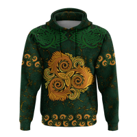 Celtic Disk Ornament Triple Spiral Hoodie LT12 - Wonder Print Shop