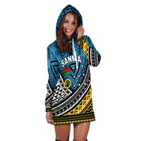 Custom Personalised Vanuatu Sanma Province Tribal Pattern Hoodie Dress LT12 - Wonder Print Shop