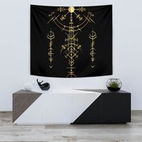 Viking Helm of Awe Gold Art Tapestry LT12 - Wonder Print Shop