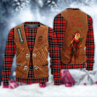 Santa Cowboy Christmas Vintage Style Ugly Christmas Sweater - Wonder Print Shop