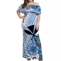 hawaii-off-shoulder-long-dress-kakau-tribal-blue-batik-floral-ver02