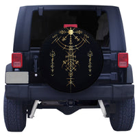 Viking Helm of Awe Gold Art Spare Tire Cover LT12 - Wonder Print Shop