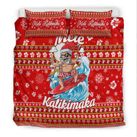 Hawaii Christmas Santas Surf Mele Kalikimaka Bedding Set LT2 - Wonder Print Shop