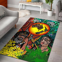 Australia Aboriginal Kangaroo Combine New Zealand Maori Kiwi Bird Area Rug LT2 - Wonder Print Shop