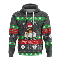 Christmas Jesus Birthday Party Ugly Pattern Hoodie LT12 - Wonder Print Shop
