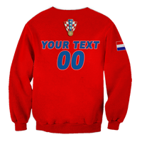 (Custom Personalised) Croatia Football 2022 Checkerboard Sweatshirt - LT12 - Wonder Print Shop