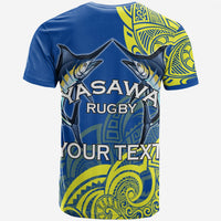 Custom Yasawa Rugby Union Fiji T Shirt Tapa Pattern LT12 - Wonder Print Shop