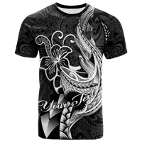 Custom Polynesian Shark Tattoo Hawaii Tribal T Shirt LT12 - Wonder Print Shop