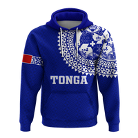 Tonga Hoodie Tongan Blue Turtle LT12 - Wonder Print Shop