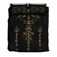 Viking Helm of Awe Gold Art Bedding Set LT12 - Wonder Print Shop