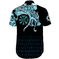 viking-shorts-sleeve-shirt-fenrir-raven-and-vegvisir-tattoo-cyan