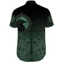 viking-shorts-sleeve-shirt-ethnic-odin-raven-green