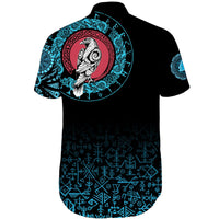 viking-shorts-sleeve-shirt-raven-celtic-cyan-tattoo