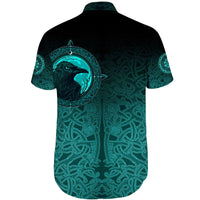 viking-shorts-sleeve-shirt-ethnic-odin-raven-cyan