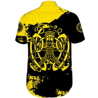 viking-shorts-sleeve-shirt-loki-bound-triskele-rune-gold