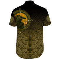viking-shorts-sleeve-shirt-ethnic-odin-raven-gold