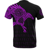 Viking The Raven Of Odin Tattoo T Shirt Purple RLT12 - Wonder Print Shop