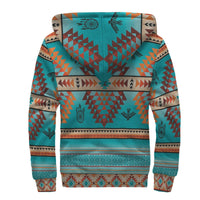 Blue Thunderbird Dreamcatcher Pattern Native American AOP Sherpa Hoodie LT10 - Wonder Print Shop