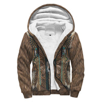 Golden Owl Breastplate Native American Sherpa Hoodie LT10 - Wonder Print Shop