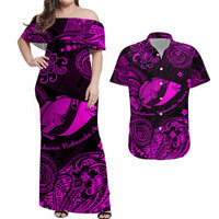 Hawaii State Fish: Humuhumu Nukunuku Apuaa Polynesian Matching Hawaiian Outfits For Couples Unique Style - Pink LT8 - Wonder Print Shop