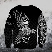 Viking Clothing The Raven Of Odin Tattoo Special Sweatshirt RLT12 - Wonder Print Shop
