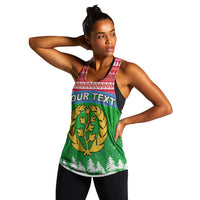(Custom Personalised) Eritrea Women Racerback Tank Merry Christmas Mix African Pattern LT13 - Wonder Print Shop