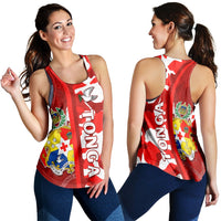 Tonga Unique Women Racerback Tank Camouflage with Tongan Pattern LT13 - Wonder Print Shop