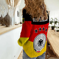 Germany Football Women Casual Shirt Deutschland Sporty Style LT13 - Wonder Print Shop