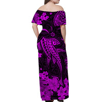 Hawaii Matching Hawaiian Shirt And Dress Polynesia Purple Shark LT13 - Wonder Print Shop
