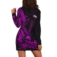 (Custom Personalised) Hawaii Polynesian Hoodie Dress Ukulele Purple LT13 - Wonder Print Shop
