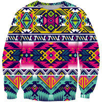 Neon Colors Pattern Native American 3D Sweatshirt LT10 - Wonder Print Shop