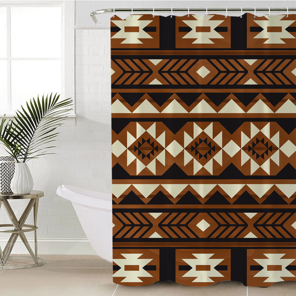 brown-pattern-native-shower-curtain