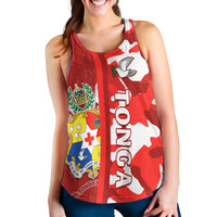 Tonga Unique Women Racerback Tank Camouflage with Tongan Pattern LT13 - Wonder Print Shop