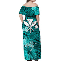 custom-personalised-hawaii-off-shoulder-long-dress-map-and-turtle-turquoise-flowers