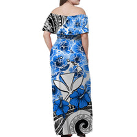 Hawaii Matching Hawaiian Shirt And Dress Polynesian and Blue Hibiscus LT13 - Wonder Print Shop