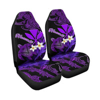 Hawaii Turtle With Plumeria Leaf Purple Car Seat Covers - LT12 - Wonder Print Shop