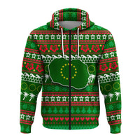 Cook Islands Christmas Zip Hoodie Ugly Christmas LT12 - Wonder Print Shop