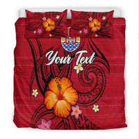 (Custom Personalised) Tahiti Maohi Bedding Set - Hibiscus With Tribal LT12 - Wonder Print Shop