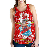Hawaii Christmas Santas Surf Mele Kalikimaka Women Tank Top LT2 - Wonder Print Shop