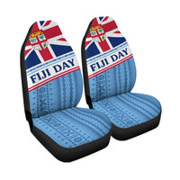 Fiji Day Car Seat Covers - Tapa Pattern With Flag LT12 - Wonder Print Shop