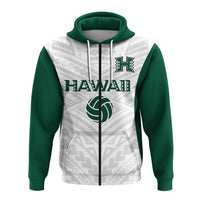 Custom Hawaii Hoodie White Volleyball Team Supporter LT12 - Wonder Print Shop
