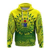 Cook Islands Hoodie Polynesian Tattoo Sunshine LT4 - Wonder Print Shop